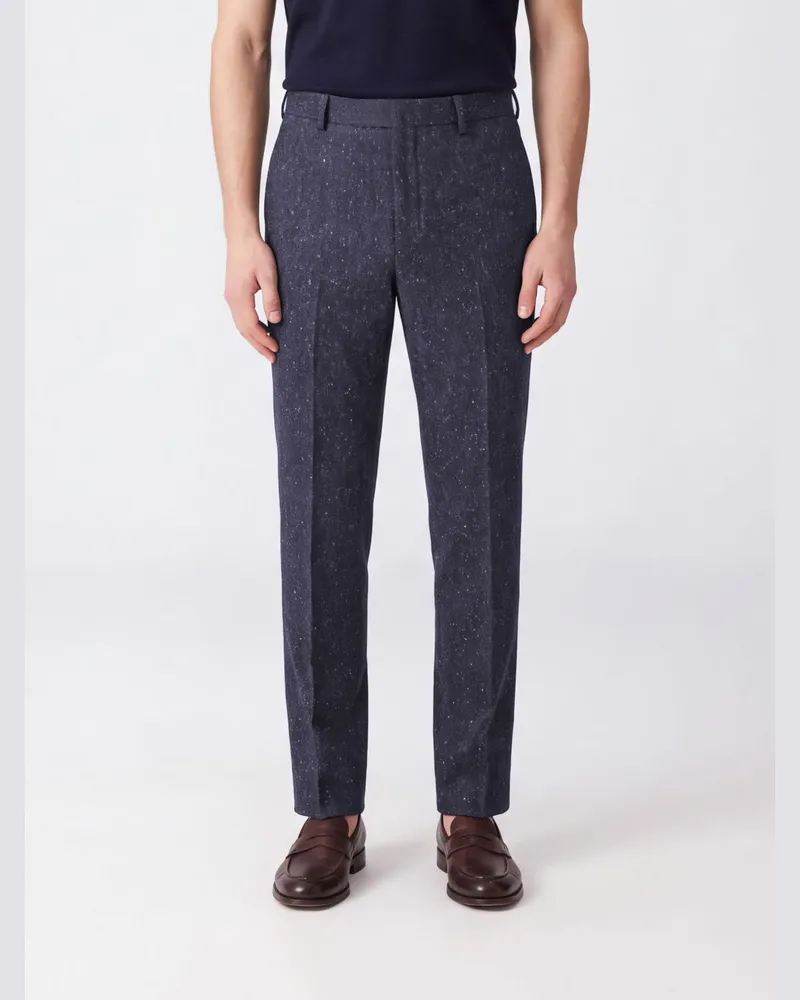 Paul Smith Slim Fit Anzughose aus reiner Wolle mit abstraktem Muster Grau