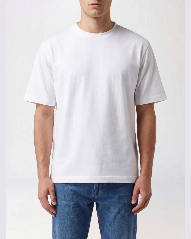 CIRCOLO 1901 Kurzärmeliges Rundhals-T-Shirt aus Stretch-Baumwolljersey Weiß