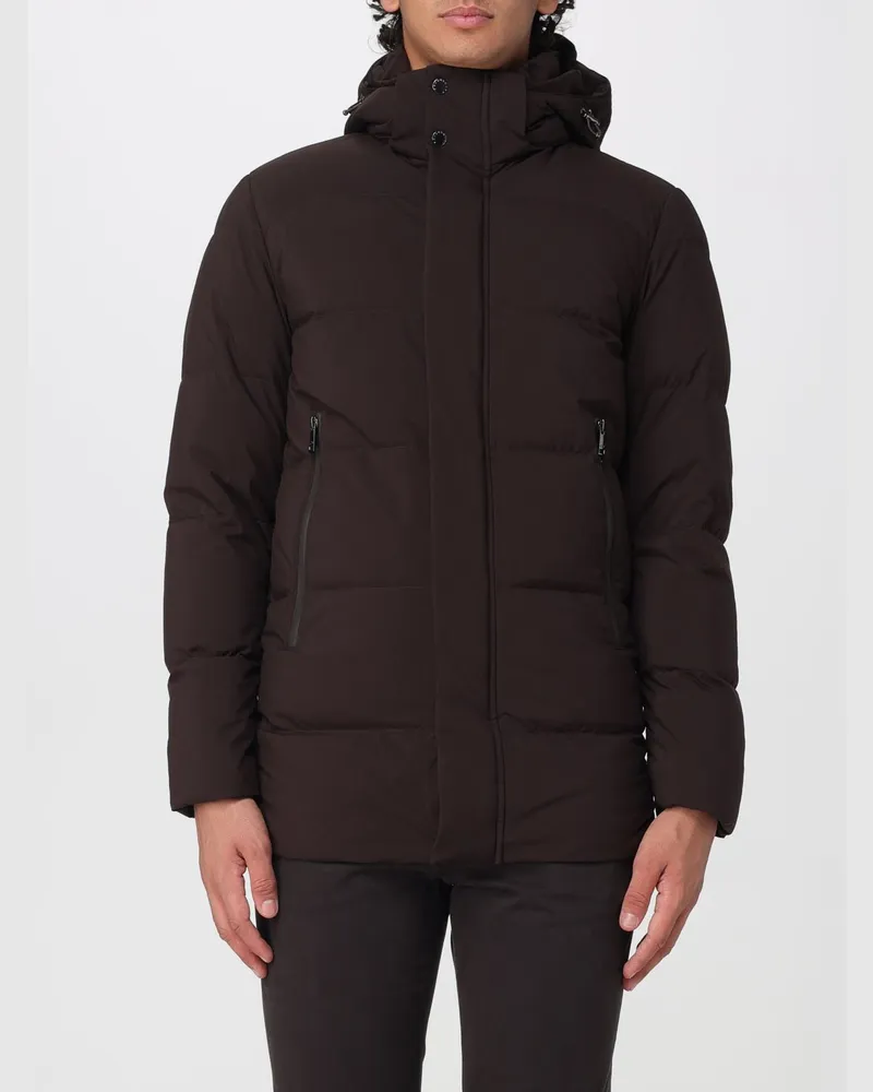 Paul & Shark PAUL  SHARK Wasserabweisende Daunenjacke Paul & Shark mit Kapuze aus gestepptem Nylon Braun