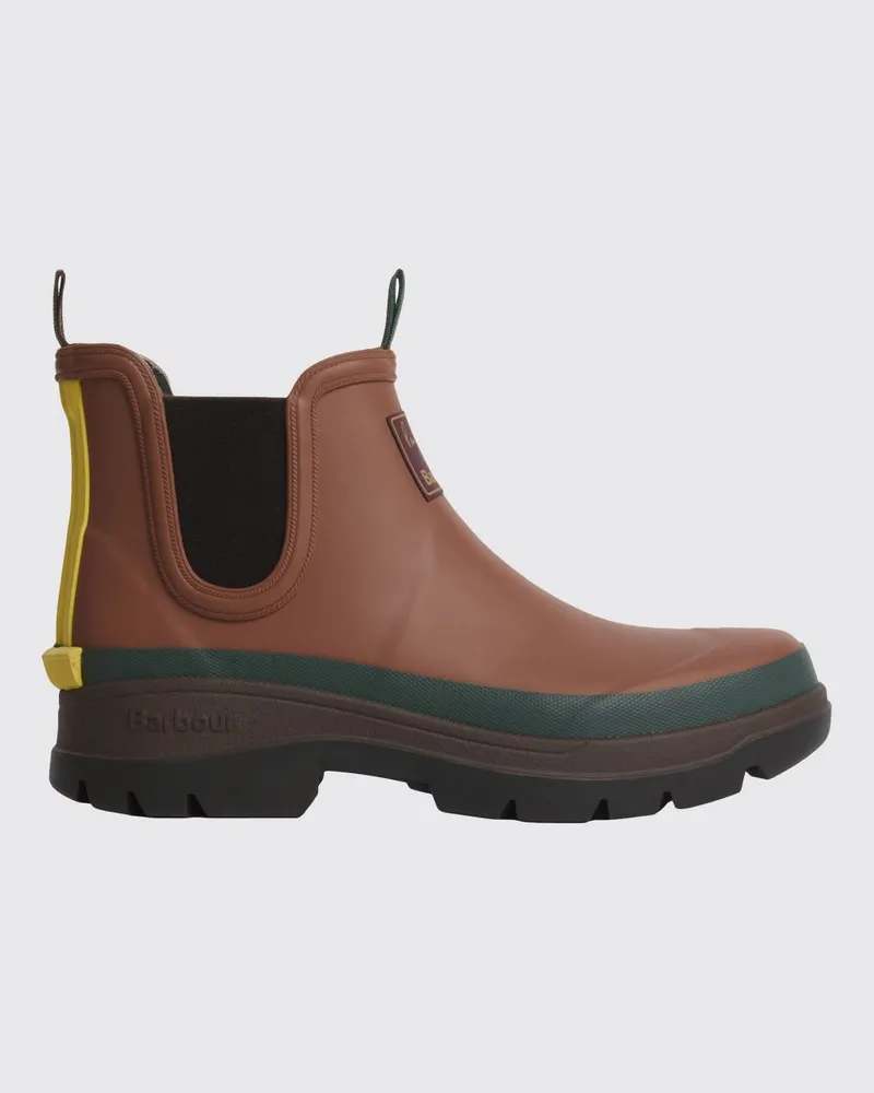Barbour Zweifarbige Gummi-Chelsea-Regenstiefel Paul Smith x Braun