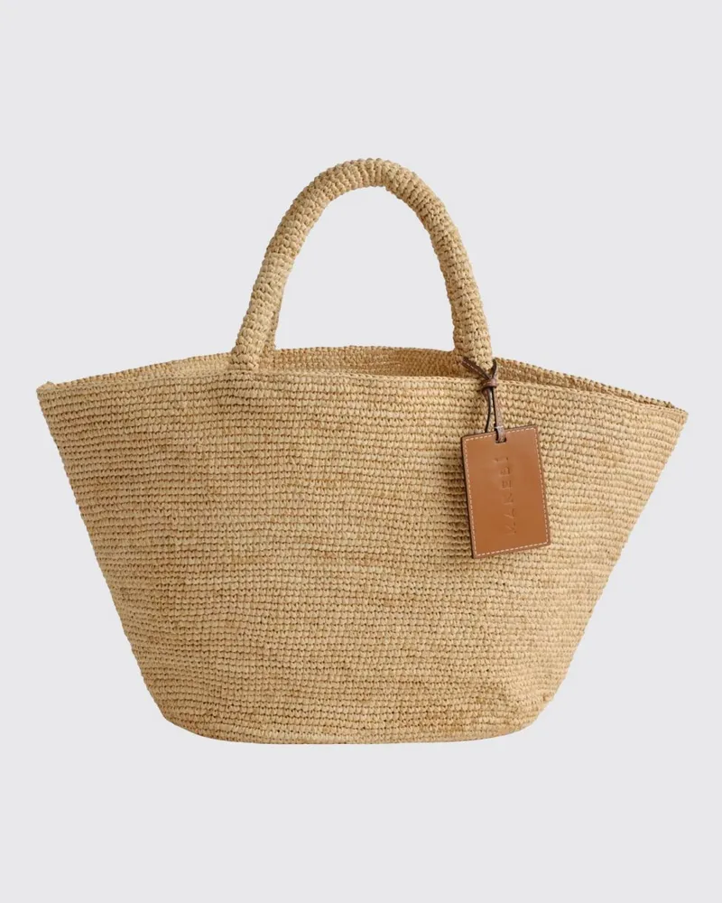 Manebí Häkel-Raffia-Tasche Natural