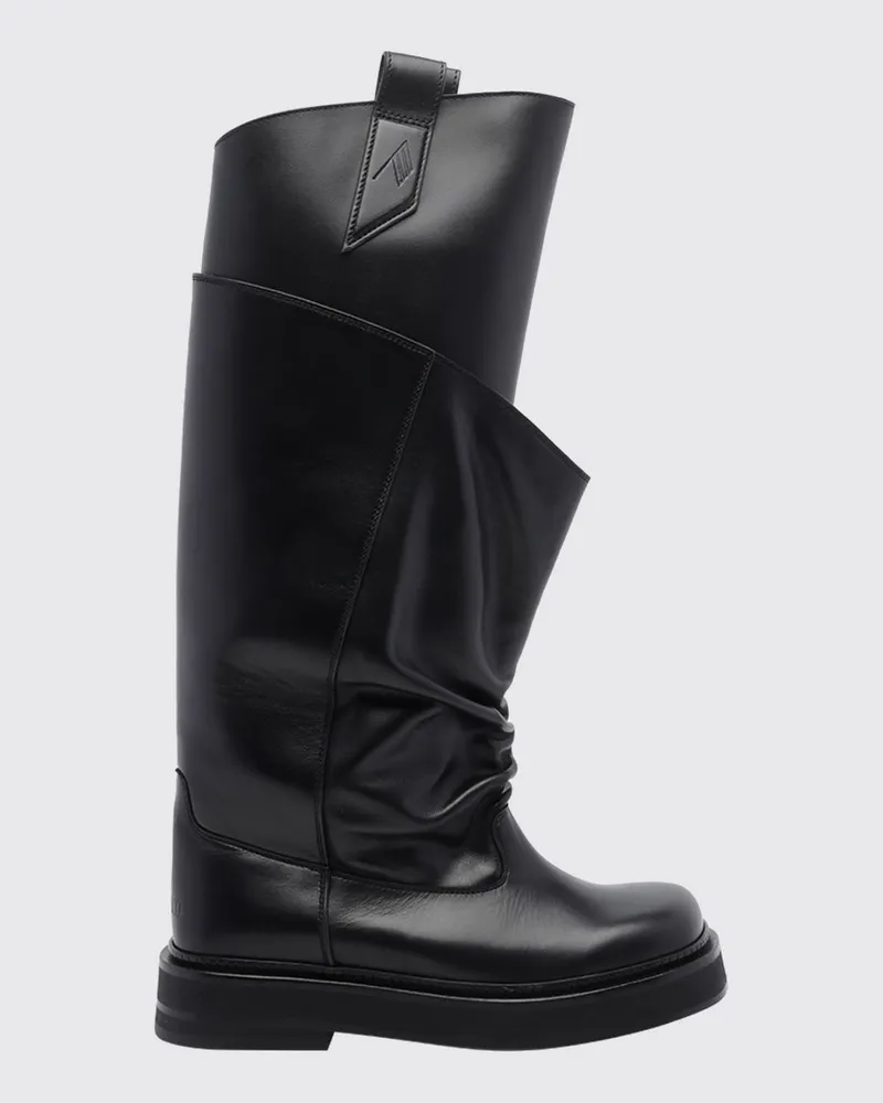 ATTICO Kniehohe Bikerstiefel Robin Passeggiata von aus Kalbsleder Schwarz