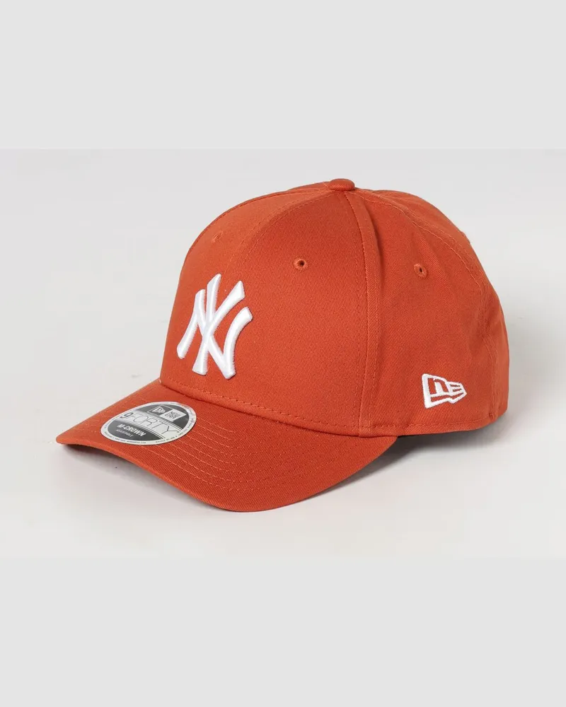 New Era 9Forty NY Yankees Baseballkappe aus Baumwolle mit gesticktem Logo Orange