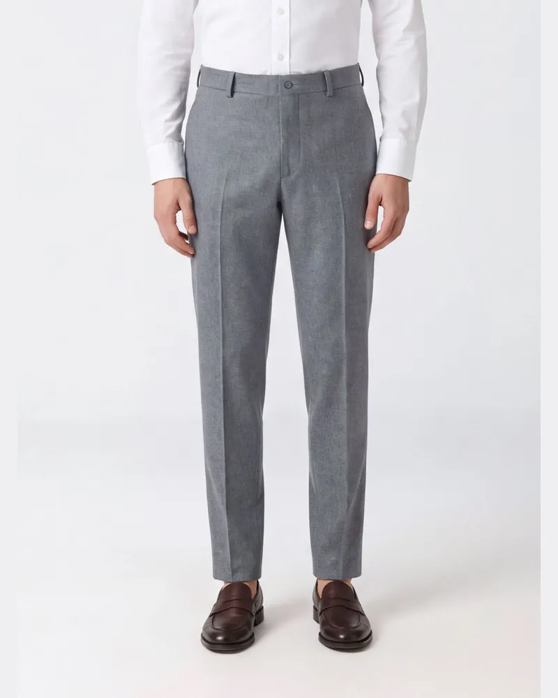 Eleventy Slim-Fit Chinohose aus Wolle und Kaschmir Grau
