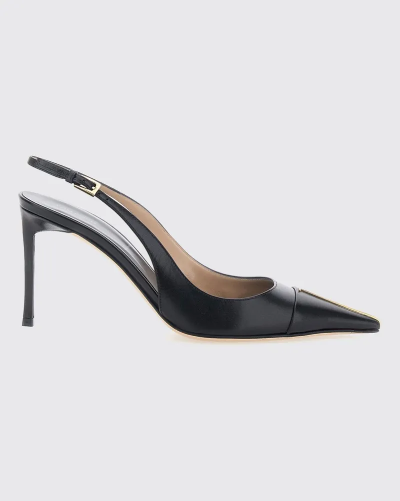Tom Ford Slingback-Pumps aus Glattleder mit Stiletto-Absatz und Monogramm Schwarz