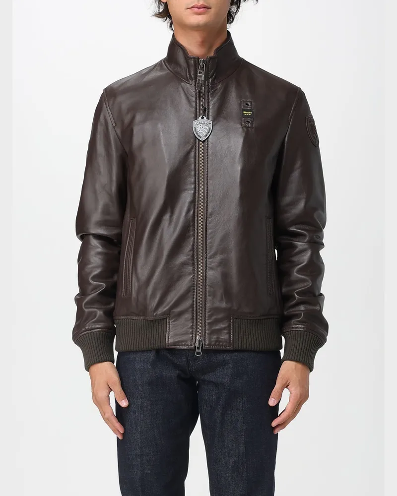 Blauer Jacke herren Braun