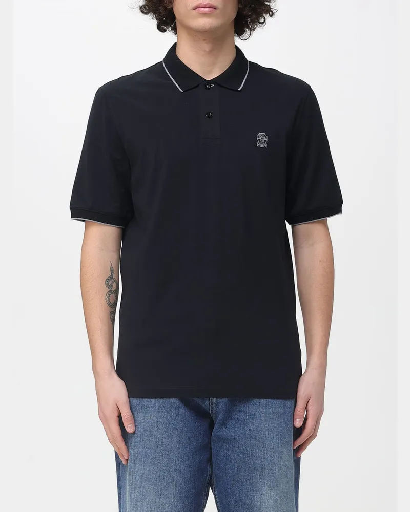 Brunello Cucinelli Polo herren Schwarz