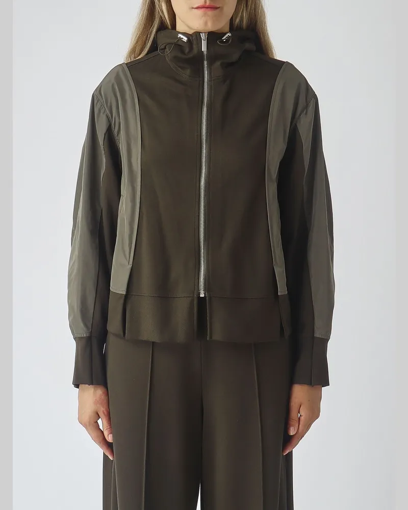 MEIMEIJ Kurze Kapuzenjacke von aus Nylon mit Reißverschluss Grün