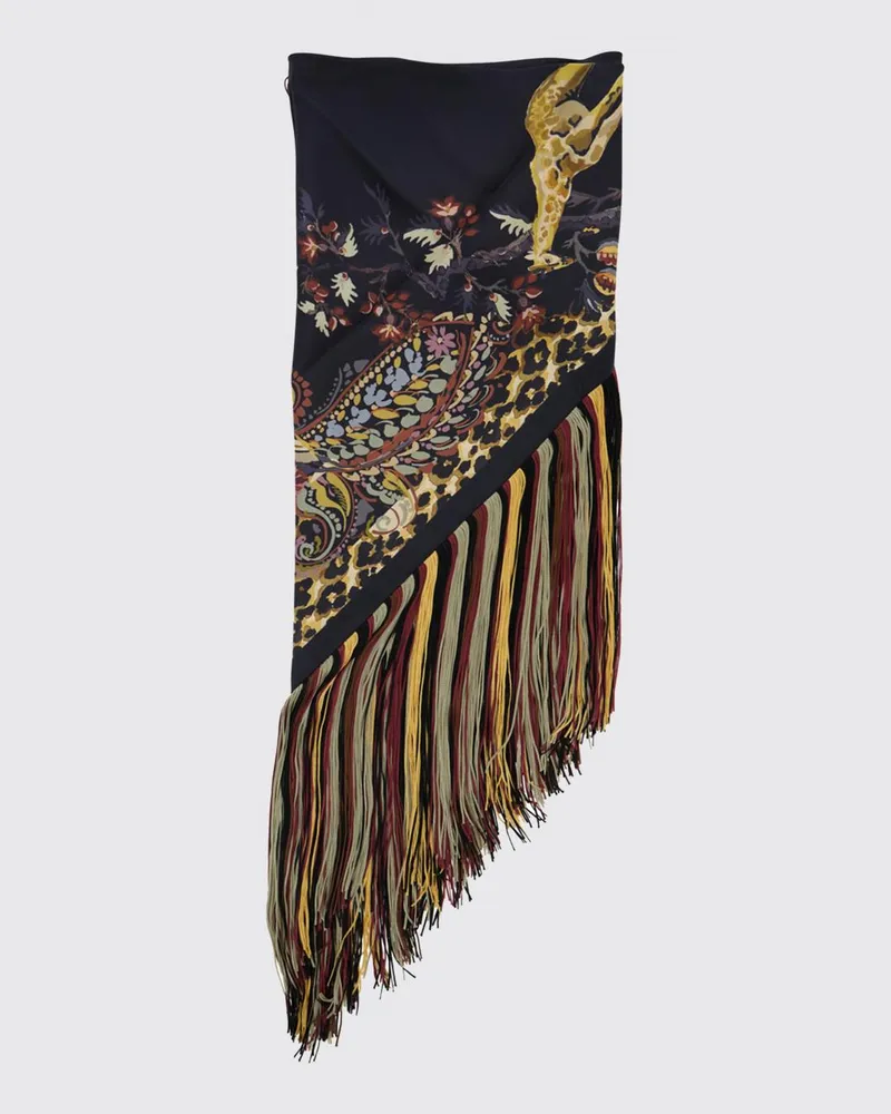 Etro Paisley-Seidenschal aus reiner Seide mit Fransenkanten Bunt