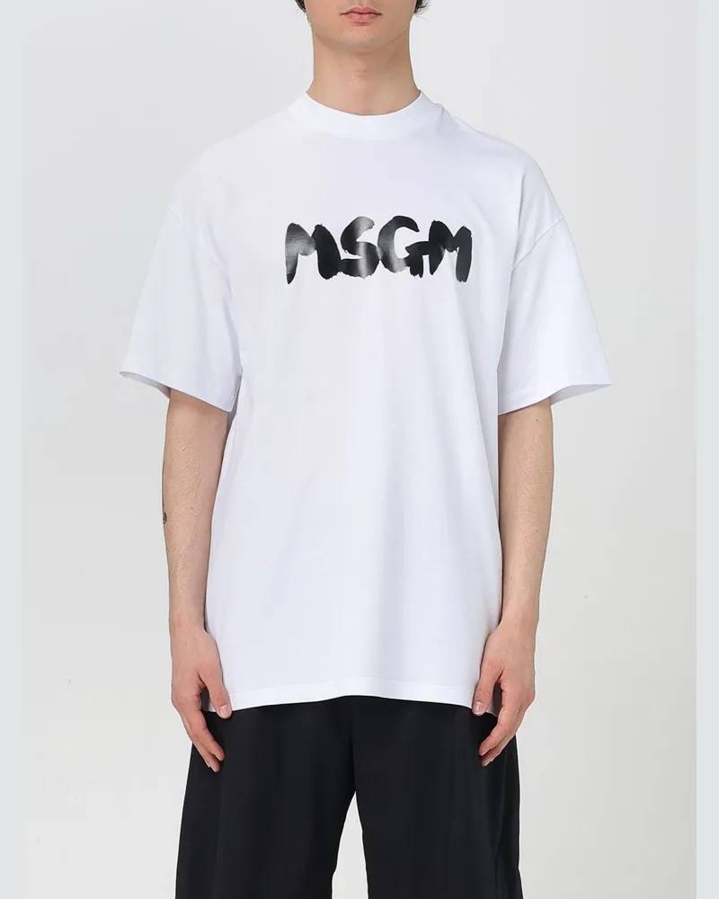 MSGM T-shirt herren Weiss