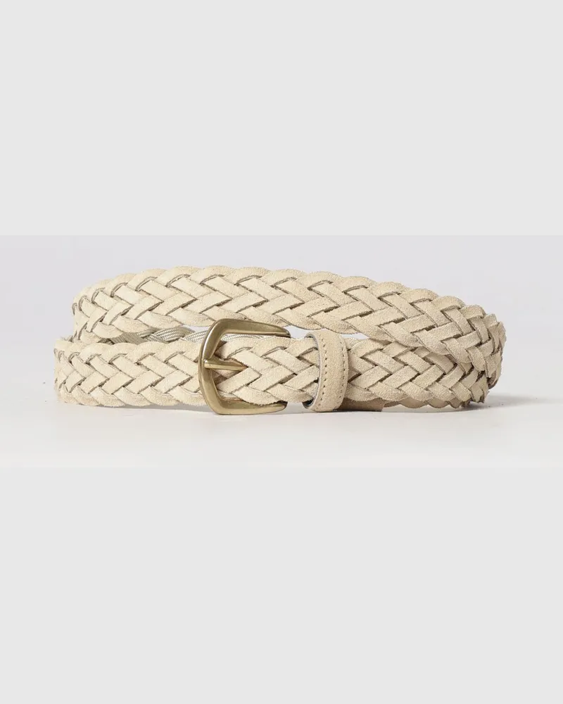 Brooksfield Geflochtener Wildledergürtel Beige