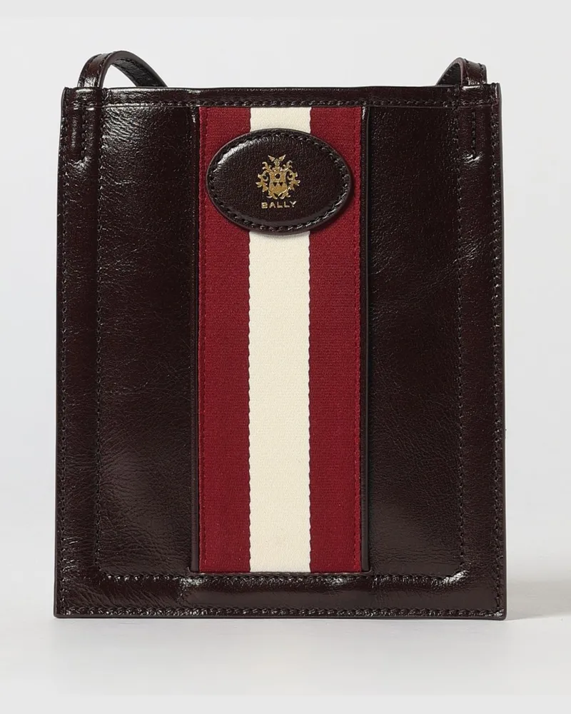 Bally Schultertasche damen Burgunderrot