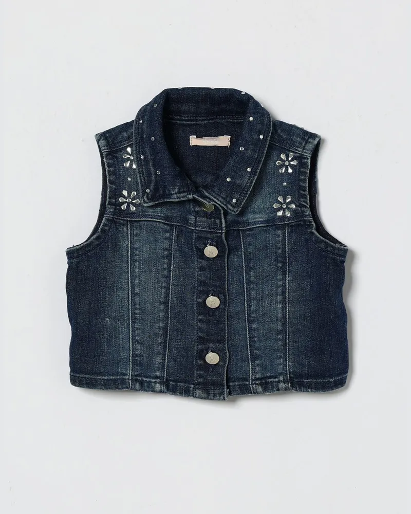 Liu Jo Jeansweste mit Strasssteinen Denim