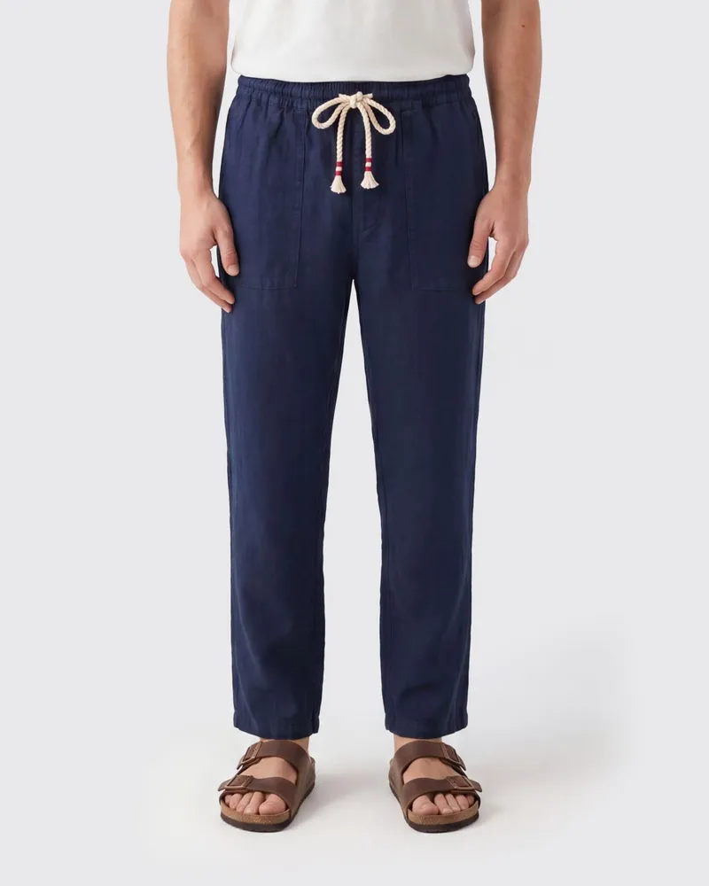 MC2 Saint Barth Jogginghose aus Leinen Blau