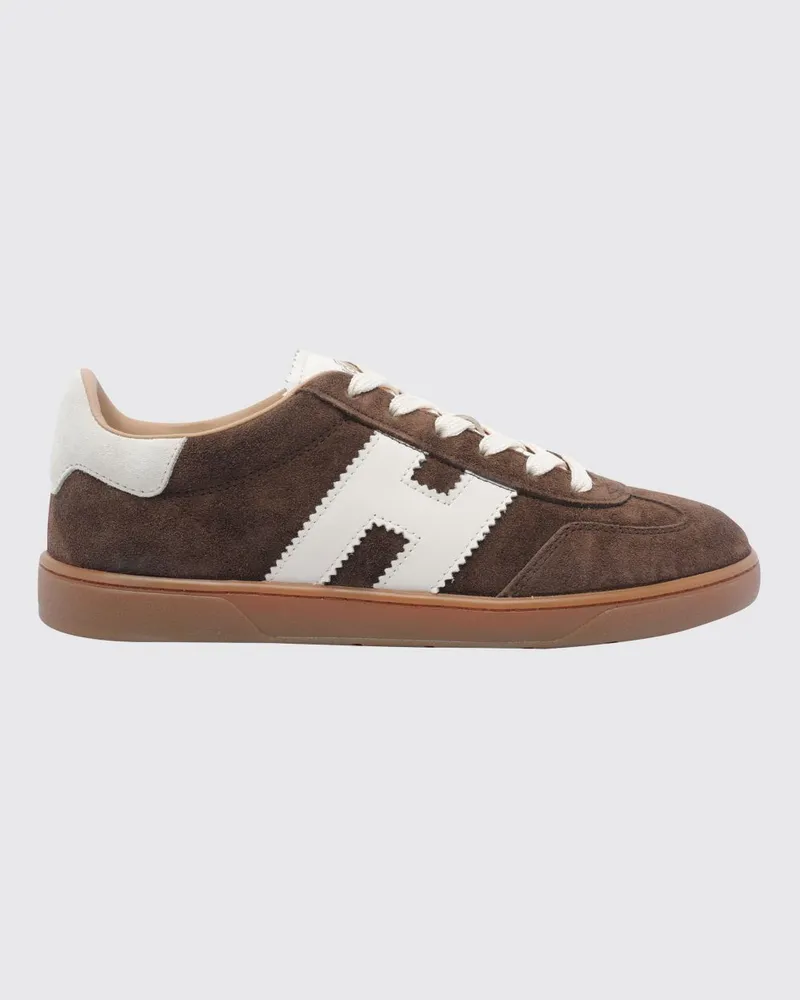 Hogan Cool Sneaker aus Glatt- und Velours-Kalbsleder mit H-Logo Braun