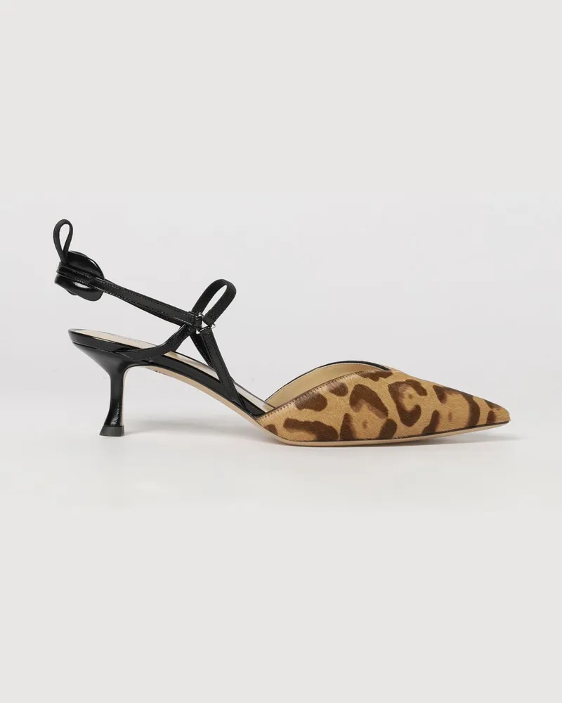 Fendi Very Colibrì Slingback-Pumps aus Ponyfell mit Animal-Print und mittlerem Absatz Bunt