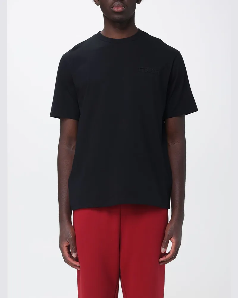 Ferrari Basic T-Shirt aus Baumwolle Schwarz