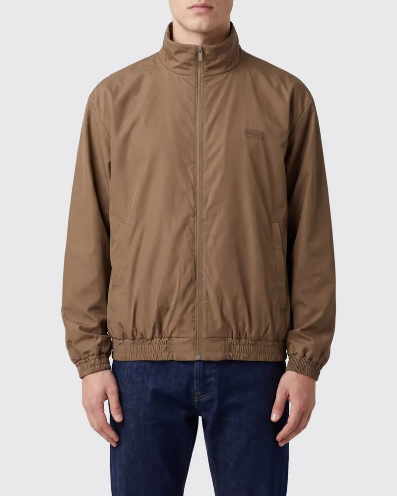 Ferragamo Kurze Wende-Bomberjacke aus Wollmix von mit Stehkragen Braun