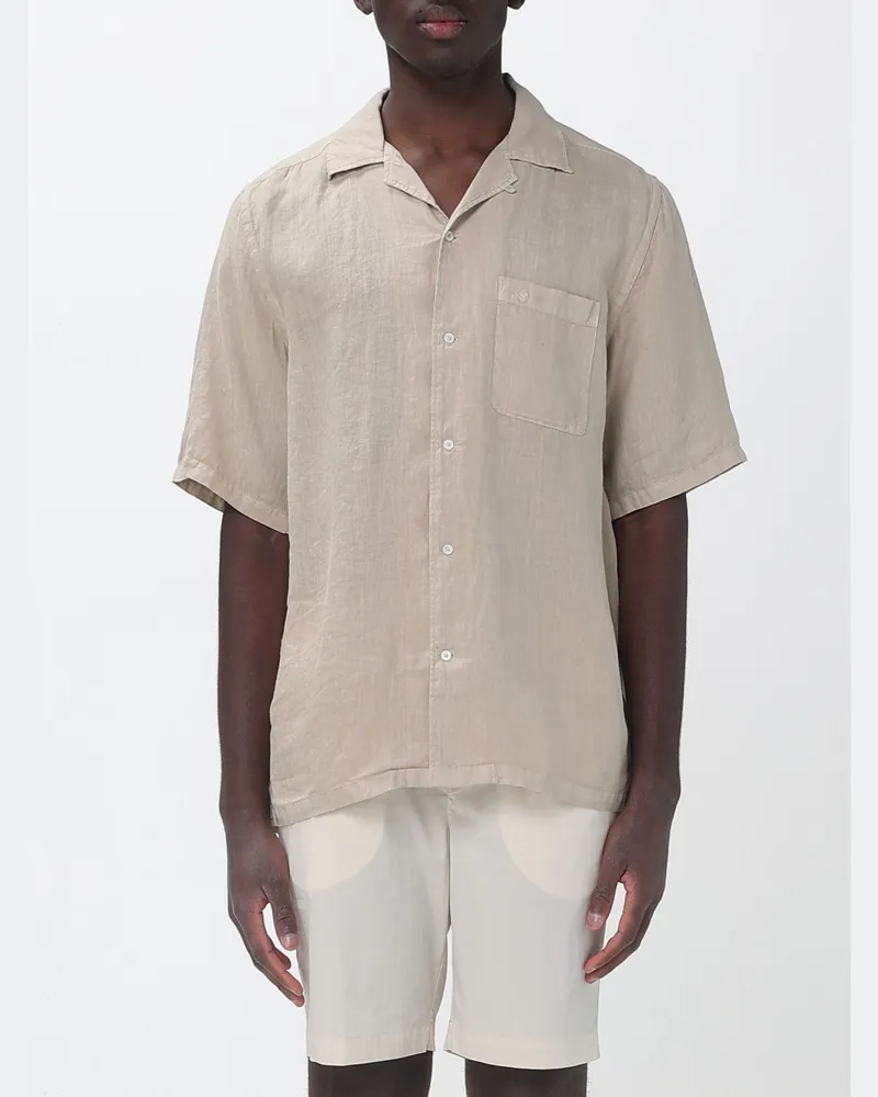 Brooksfield Bowling Leinenhemd Beige