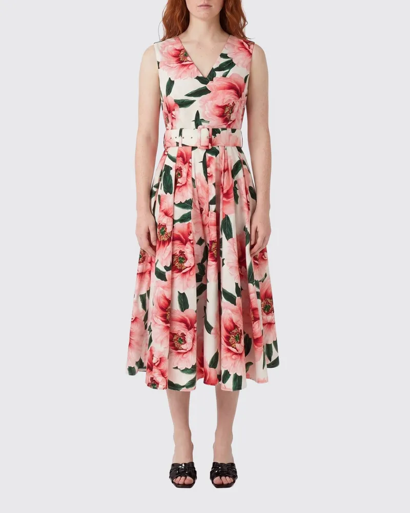Samantha Sung A-Linien-Midikleid aus Baumwolle mit Liberty-Blumendruck Pink