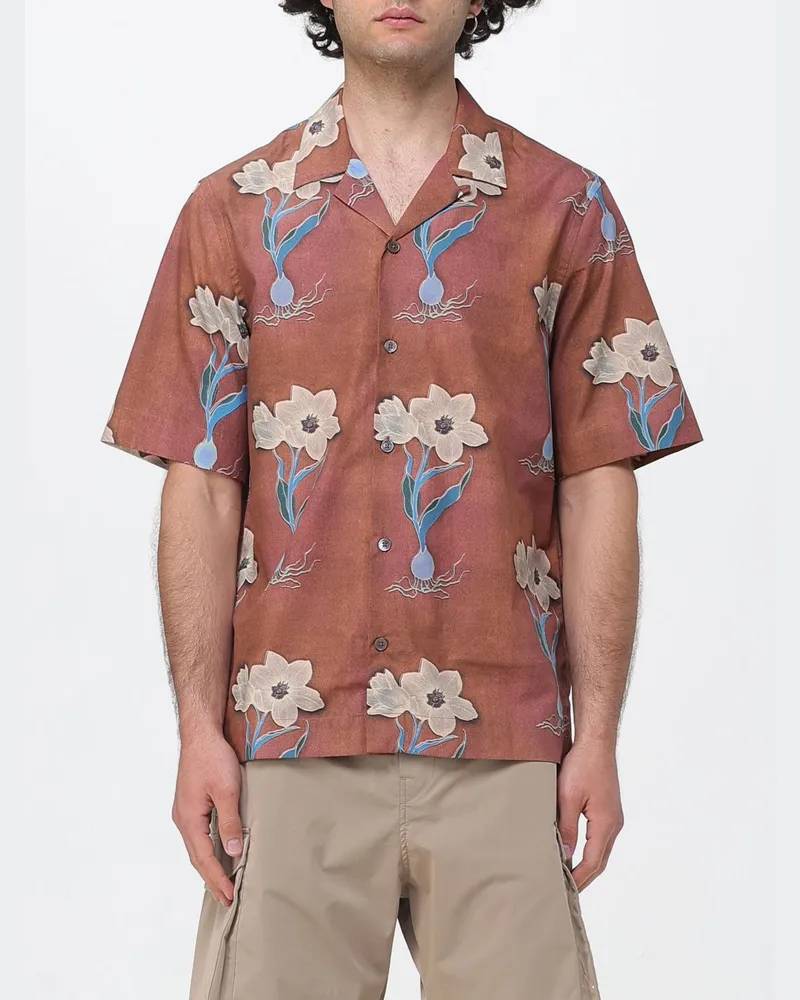Paul Smith Freizeithemd aus Baumwolle mit Blumenprint Orange