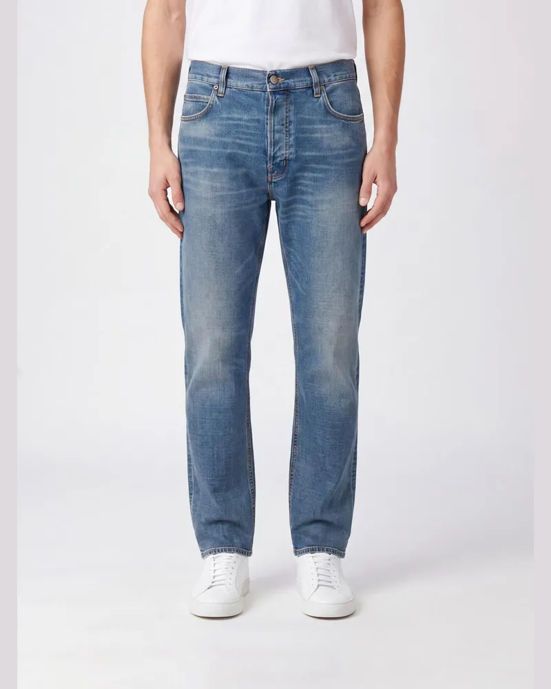 Haikure Blake Jeans mit geradem Bein aus blauem Baumwolldenim Blau