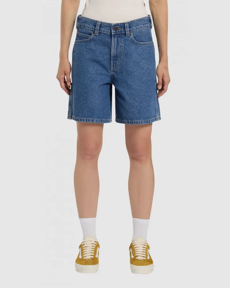 Dickies Five-Pocket-Denim-Shorts mit mittlerer Leibhöhe und Gürtelschlaufen Denim