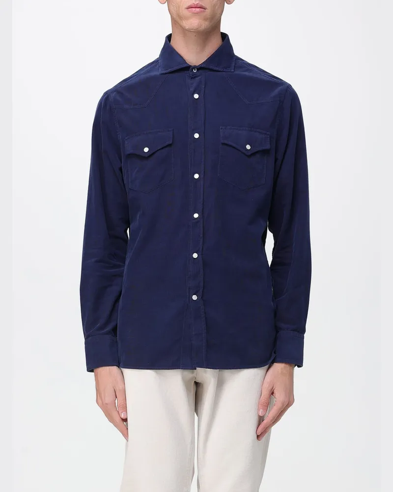 Brunello Cucinelli Hemd herren Blau