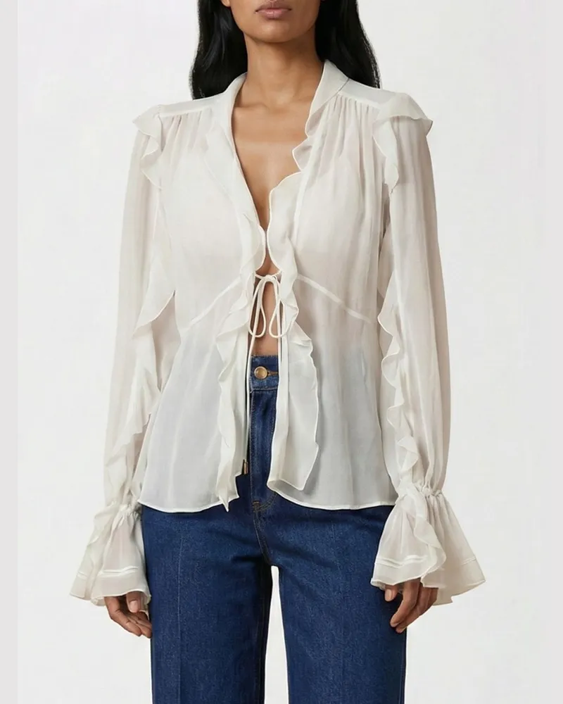 Alberta Ferretti Top damen Beige