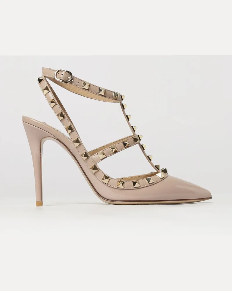 Valentino Garavani Rockstud Slingback-Pumps aus Lackleder mit Nieten Pink