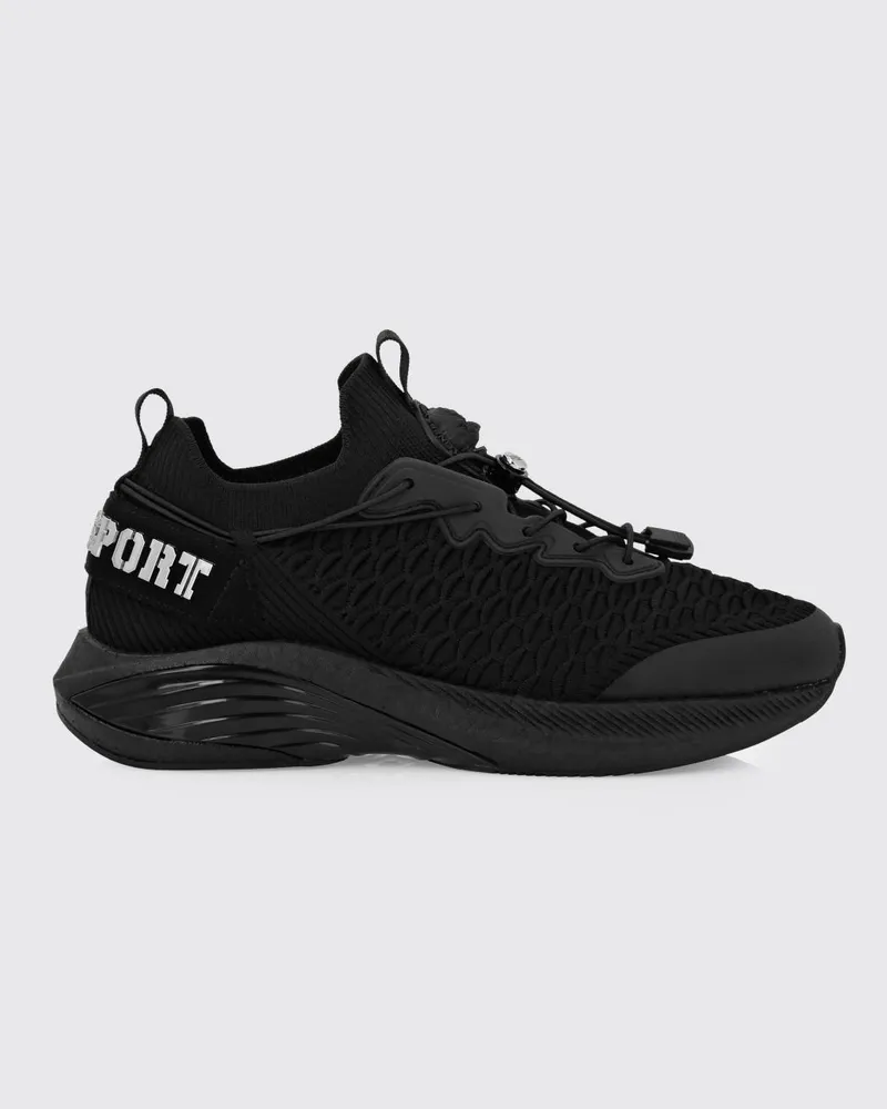 Philipp Plein Sneakers aus Häkelstrick Schwarz