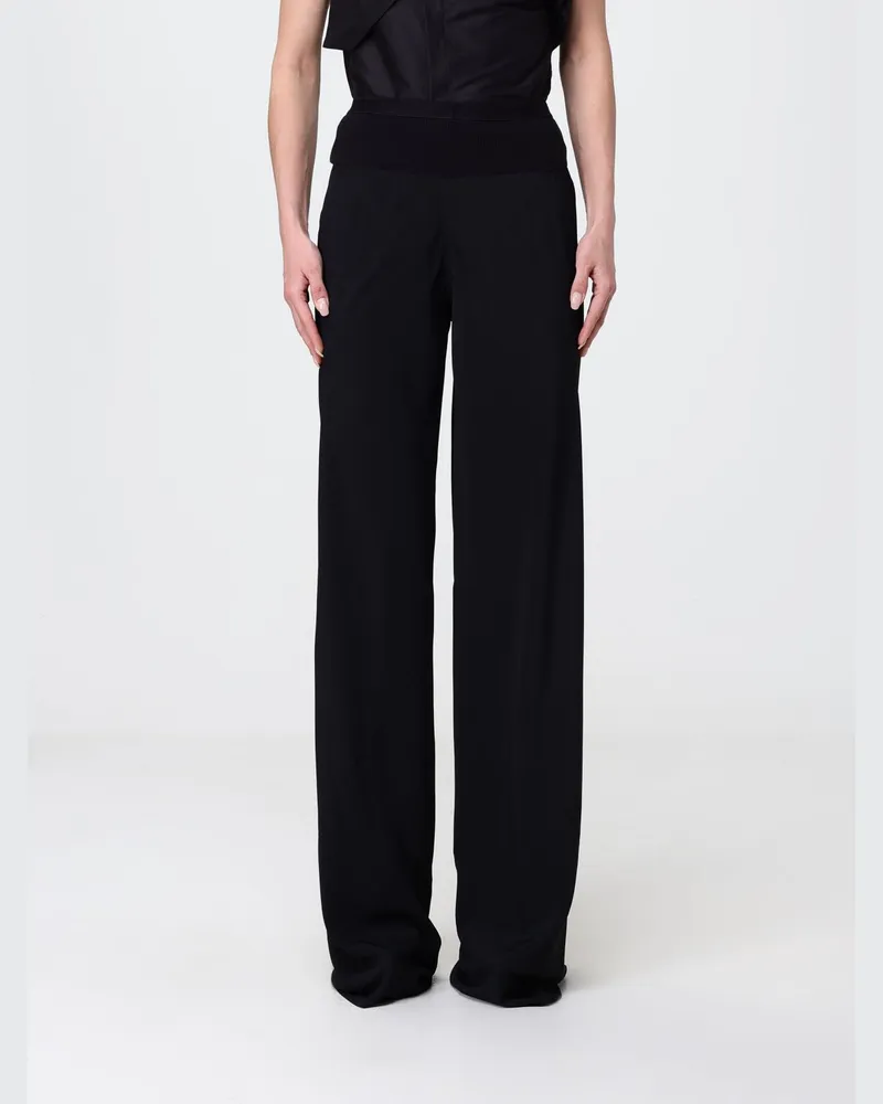Rick Owens Jersey-Flared-Hose Schwarz