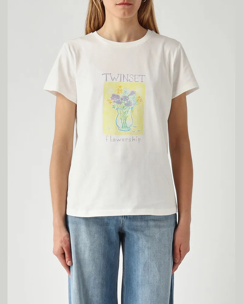 Twin-Set T-shirt damen Weiß