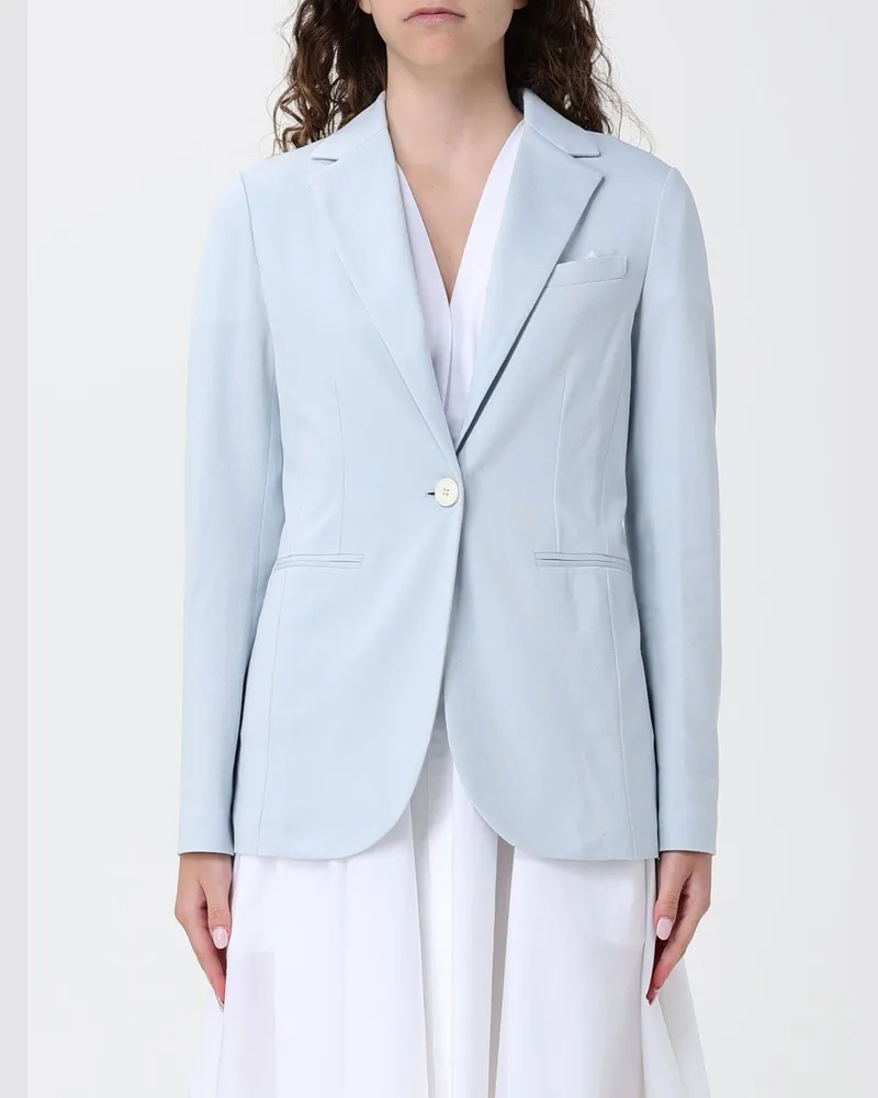 CIRCOLO 1901 Einreihiger Baumwoll-Blazer Blau