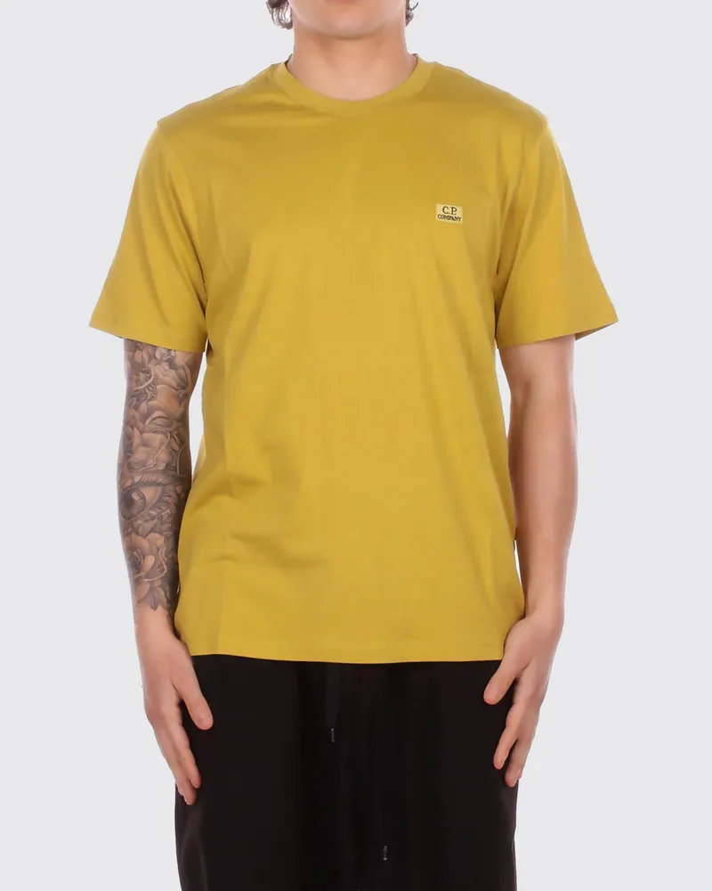 C.P. Company Baumwoll-T-Shirt mit Logo Charcoal