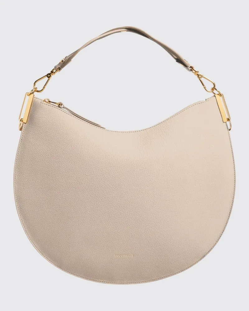 Coccinelle SunUp Tasche aus genarbtem Leder Beige