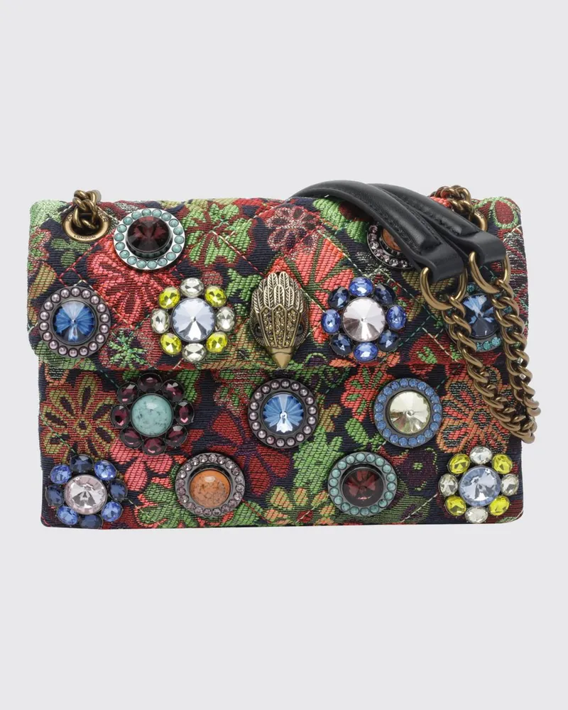 Kurt Geiger Gesteppte Kensington Mini-Tasche von mit Blumenstickerei Bunt