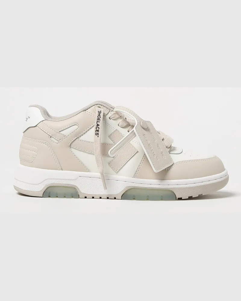 OFF-WHITE Out Of Office Leder-Sneakers Weiss