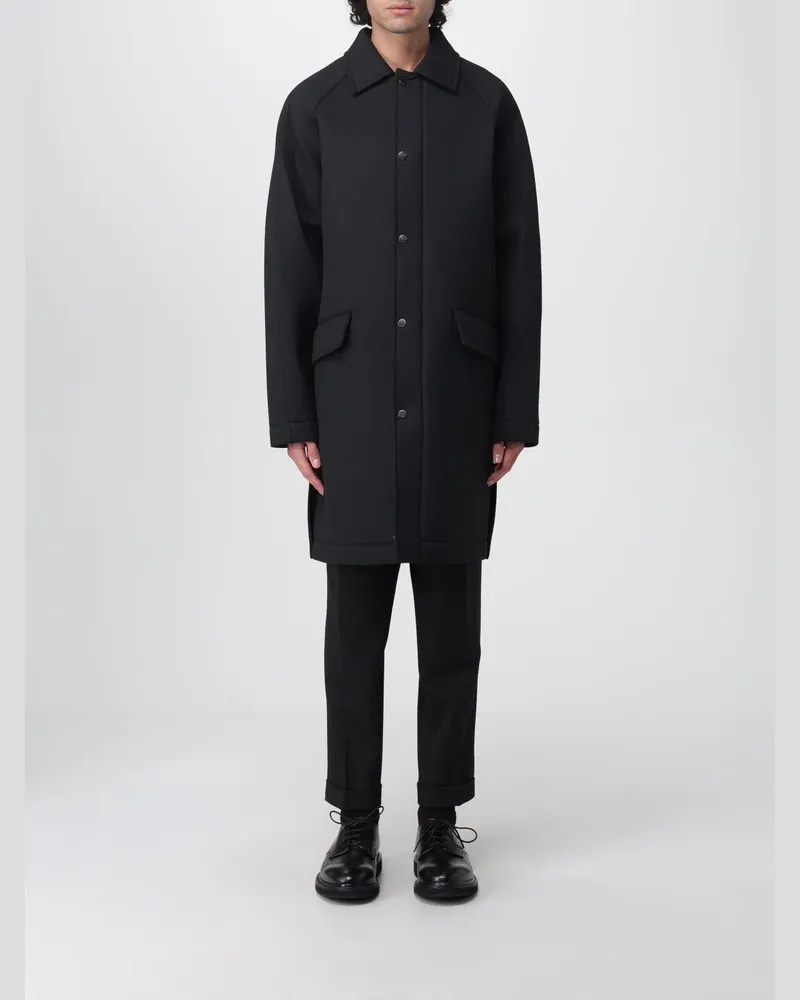 Paolo Pecora Milano Mantel herren Schwarz