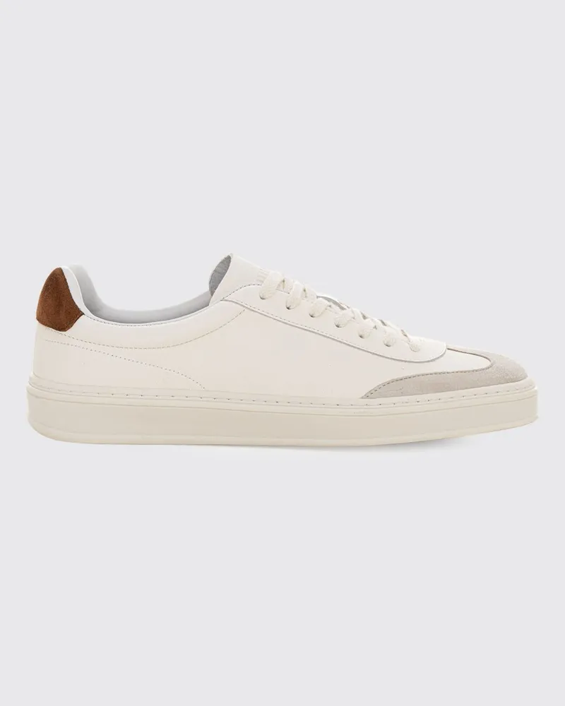 HUGO BOSS Leder-Sneakers Beckham x Weiß