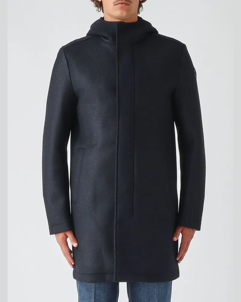 Colmar Knielanger Kapuzenmantel Tasteful aus Wollmischung mit Stehkragen Navy