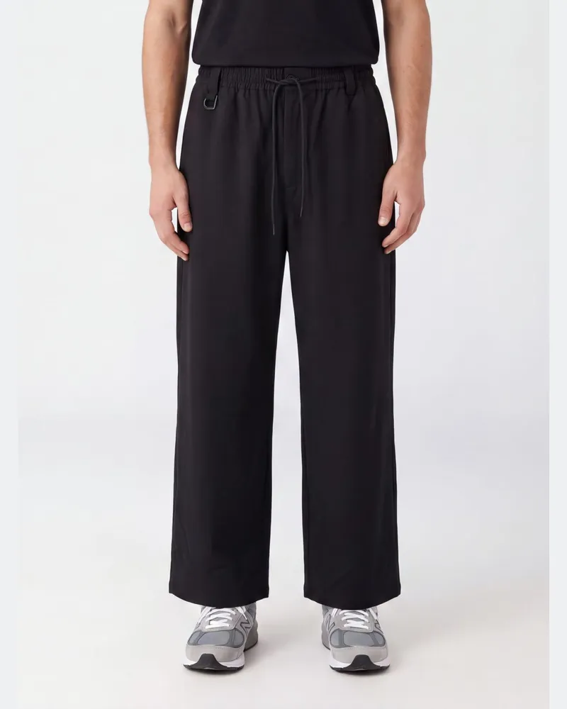 Y-3 Jogginghose aus Wollmischung mit Kordelzug und Gürtelschlaufen Schwarz