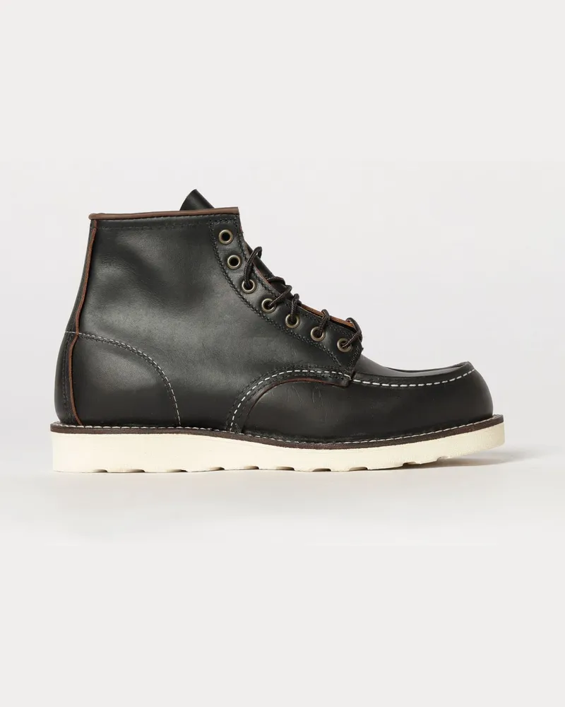Red Wing Shoes Schnürstiefeletten aus Kalbsleder mit Moc-Toe-Naht Schwarz