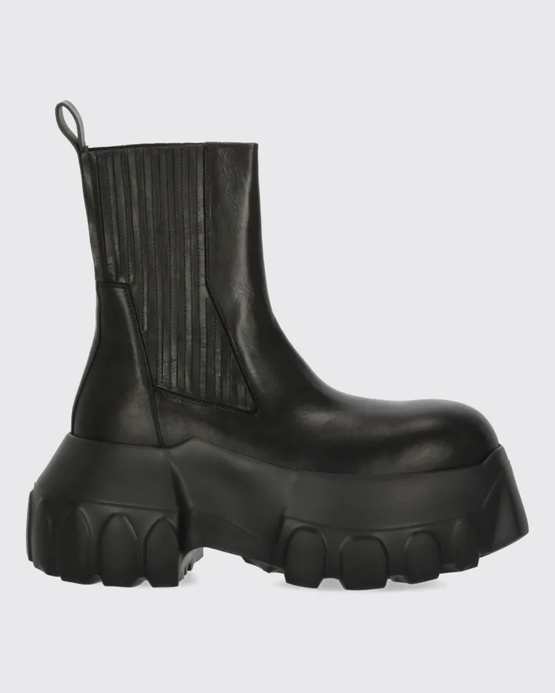 Rick Owens Kalbsleder-Chelsea-Boots mit Chunky-Sohle Schwarz