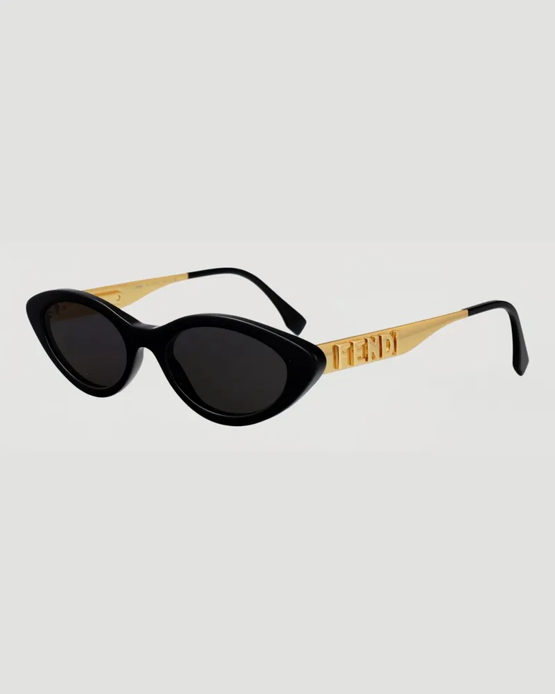 Fendi Cat-Eye-Sonnenbrille aus Acetat mit Metall-Logo-Schriftzug Schwarz