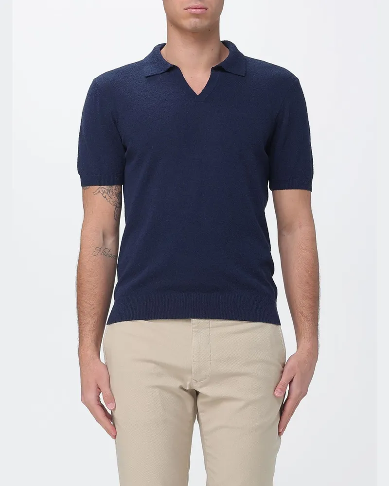 Drumohr  Polo herren Blau