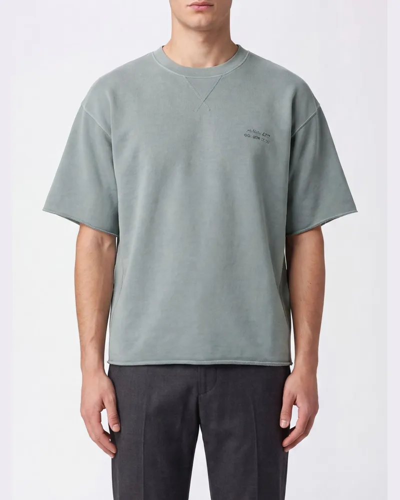 Golden Goose Kurzärmeliges Relaxed-Fit-Sweatshirt aus Baumwolle von mit Print Grün