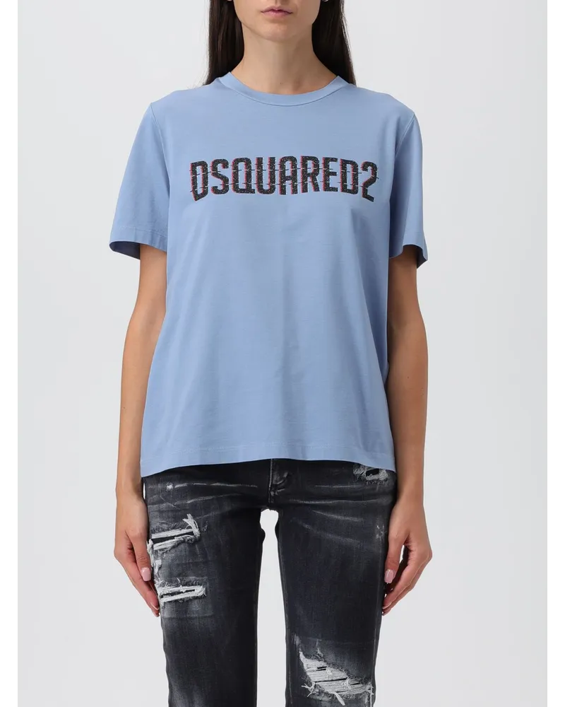 Dsquared2 T-shirt damen Hellblau