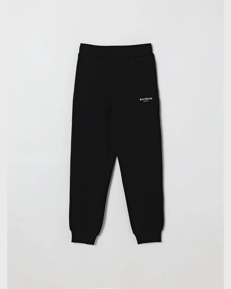 Balmain Baumwoll-Jogginghose mit Logo Schwarz