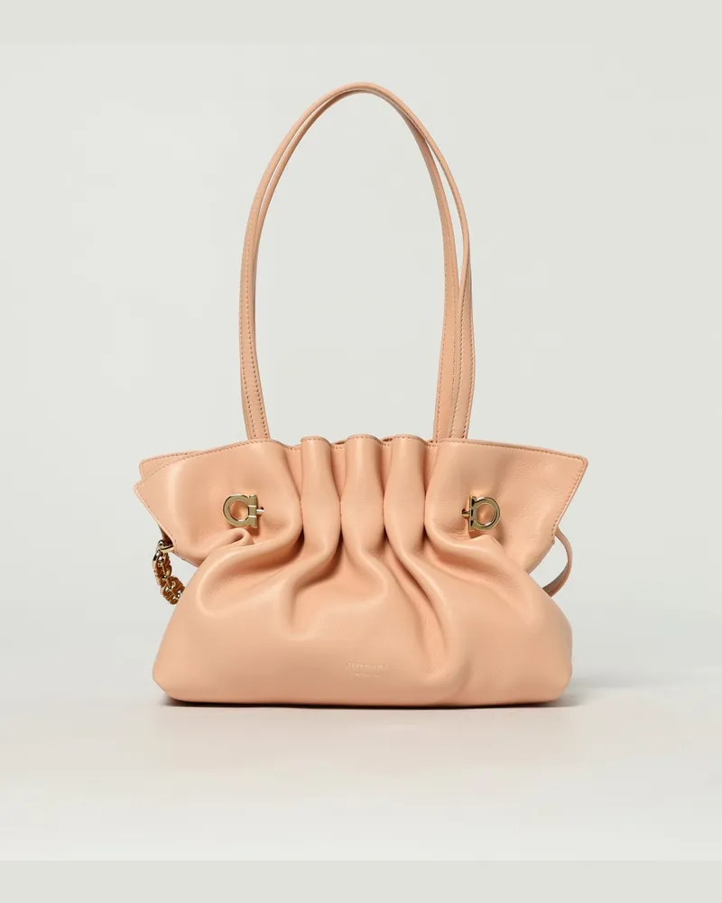 Ferragamo Schultertasche damen Peach